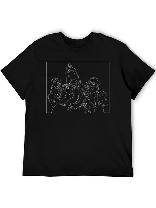 Artistic Line Drawing T-Shirt - Unique Graphic Tee