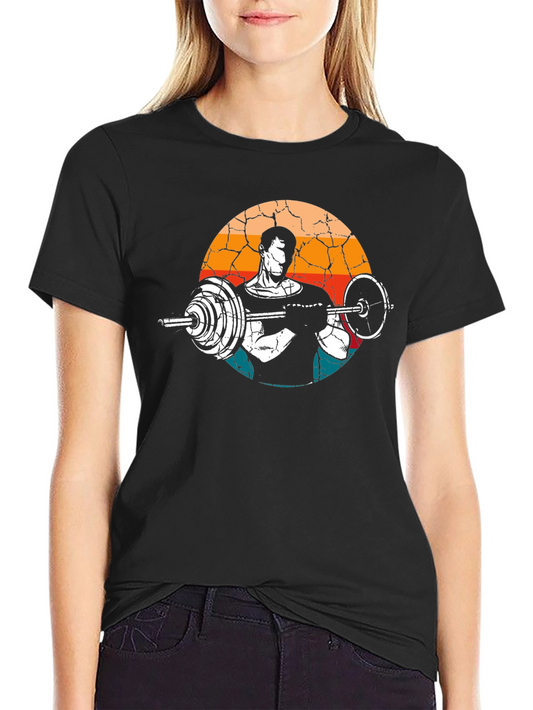 Retro Gym T-Shirt - Black Graphic Tee for Fitness Lovers