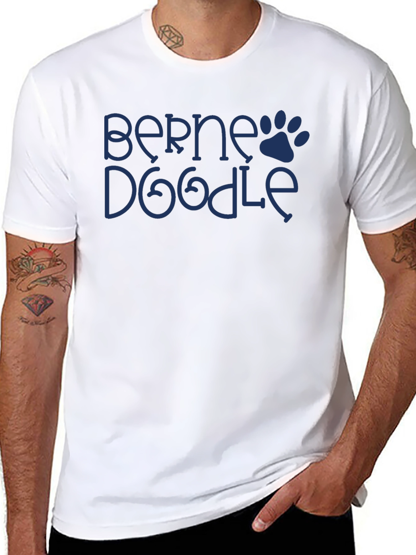 Berne Doodle Dog Paw T-Shirt
