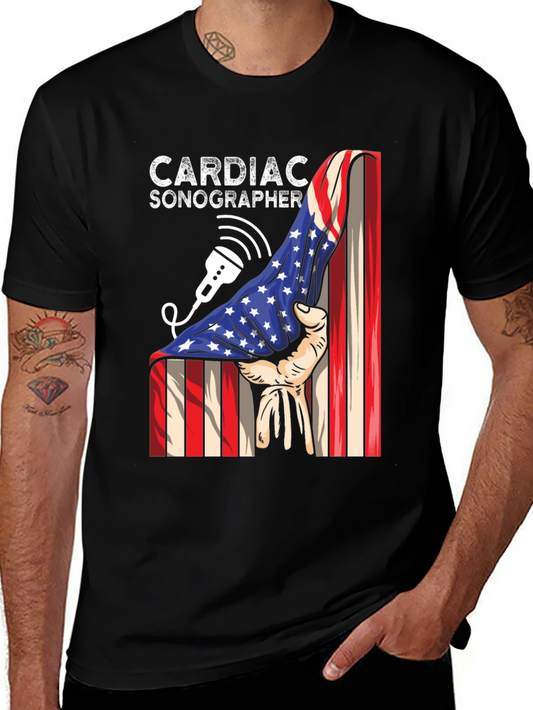 Cardiac Sonographer Patriotic T-Shirt
