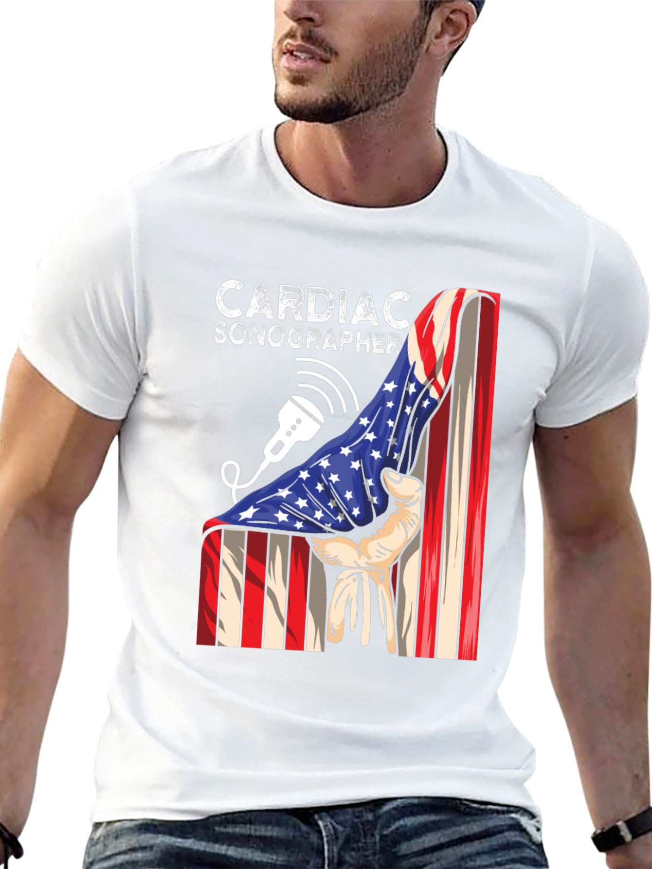 Cardiac Sonographer Patriotic T-Shirt