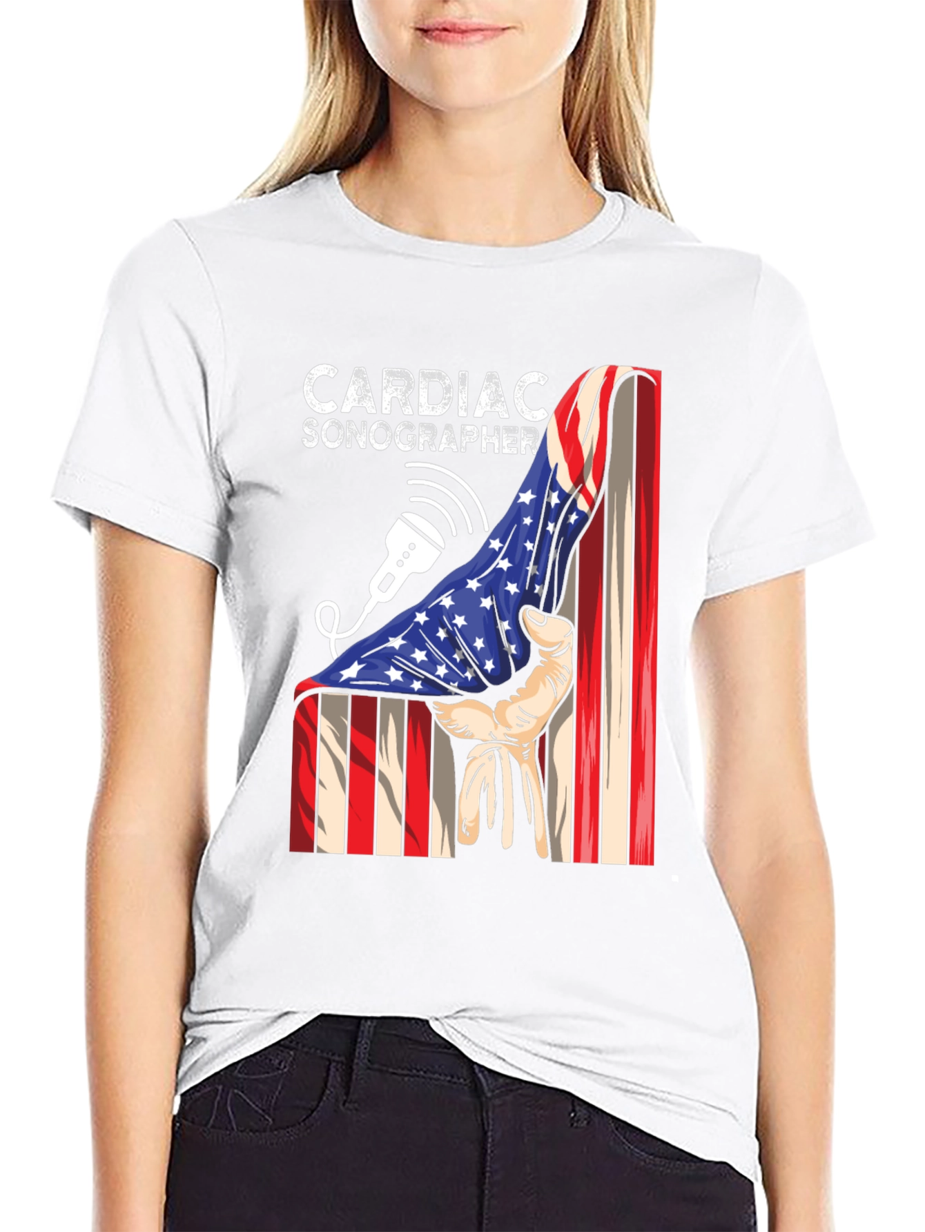 Cardiac Sonographer Patriotic T-Shirt