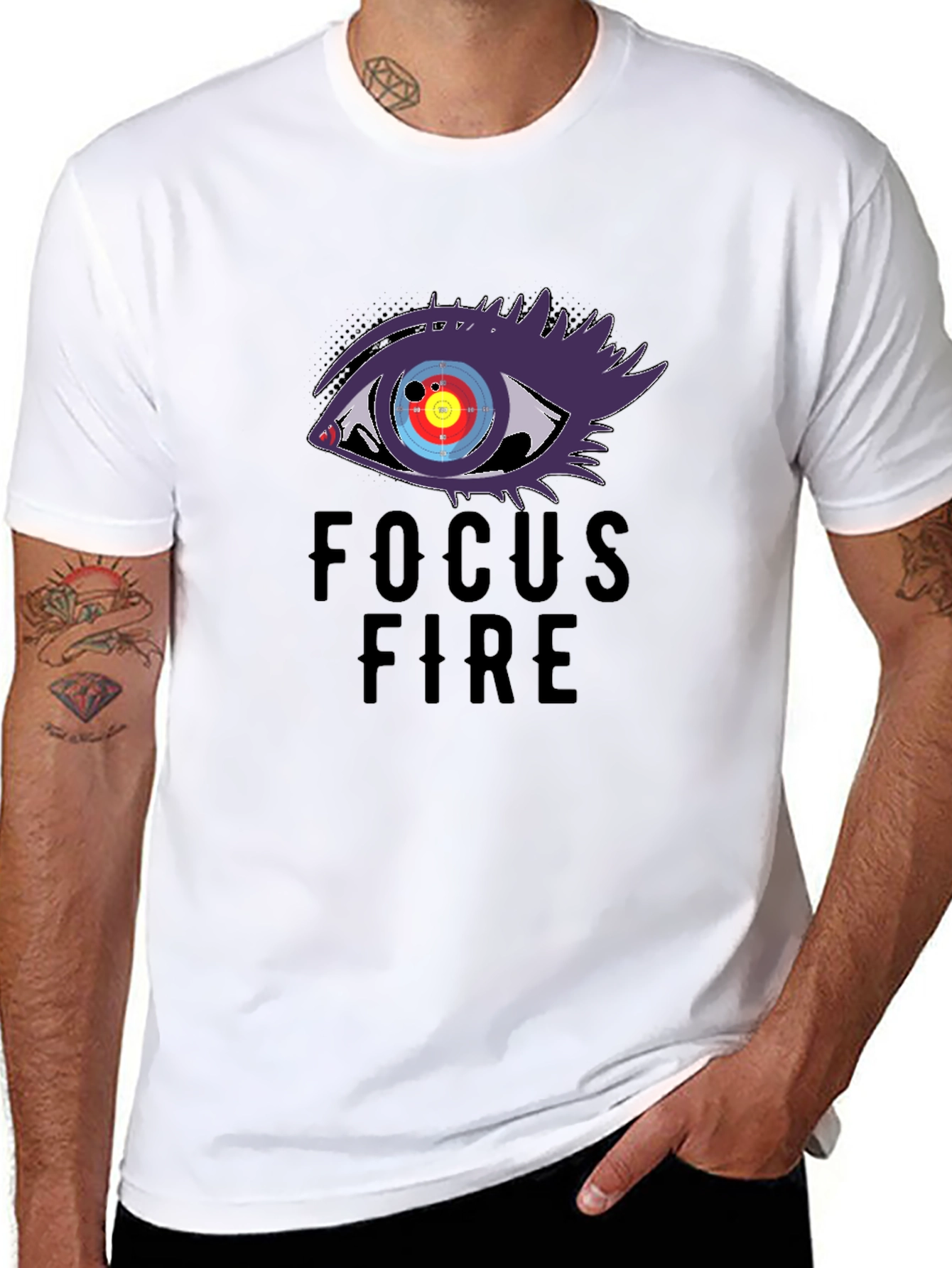 Focus Fire Graphic Tee - Eye Target Design