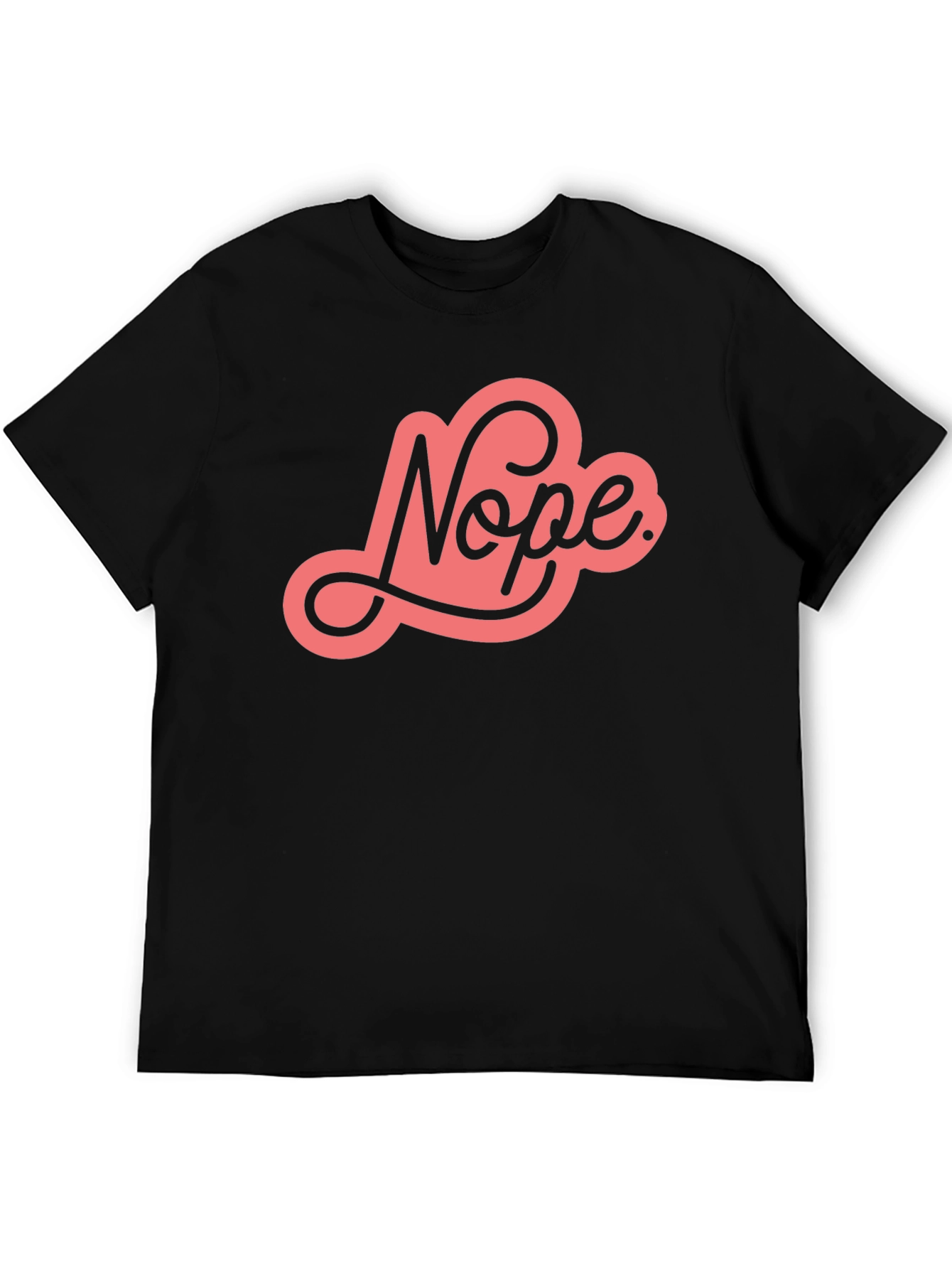 Nope Graphic Tee - Unisex Black Cotton T-Shirt