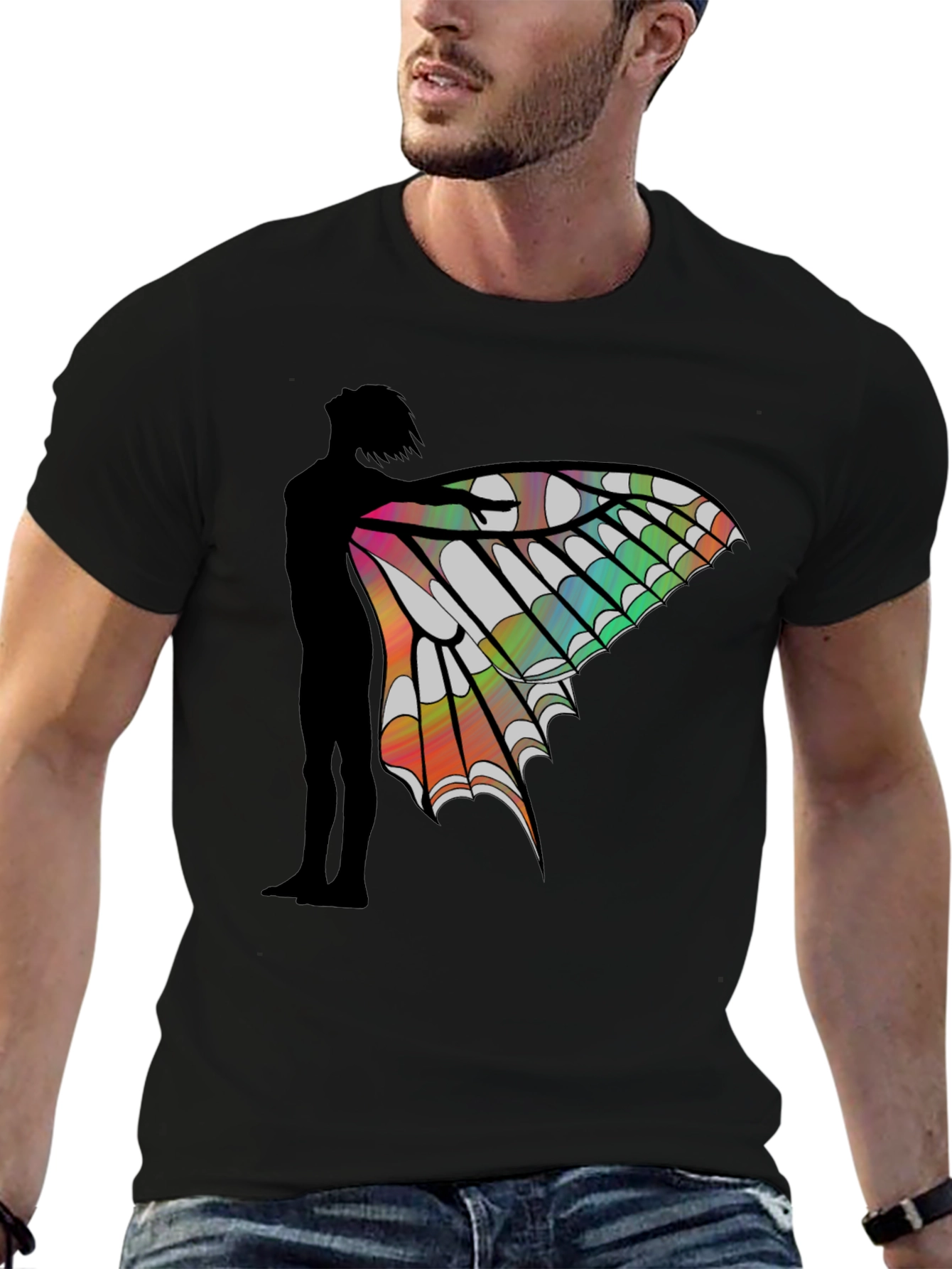 Butterfly Wing Silhouette Graphic Tee