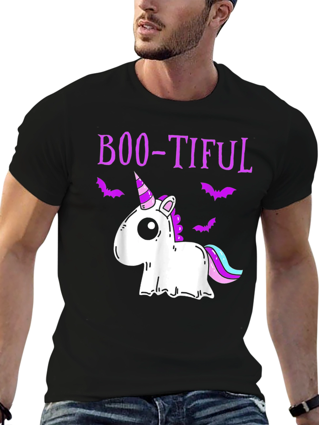 Boo-tiful Ghost Unicorn Halloween T-Shirt