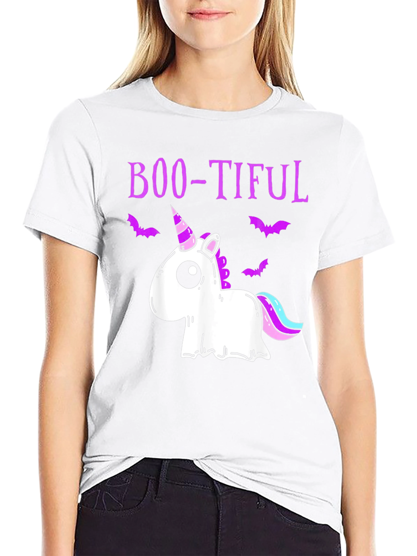 Boo-tiful Ghost Unicorn Halloween T-Shirt