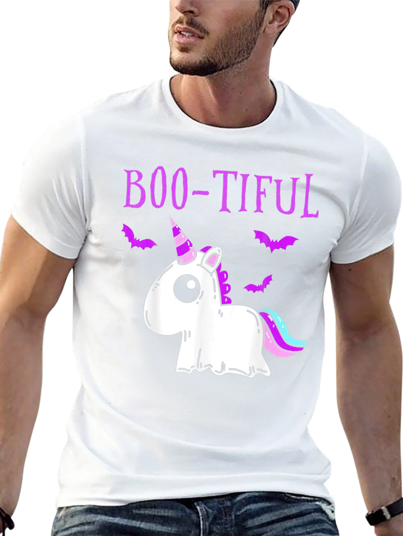 Boo-tiful Ghost Unicorn Halloween T-Shirt