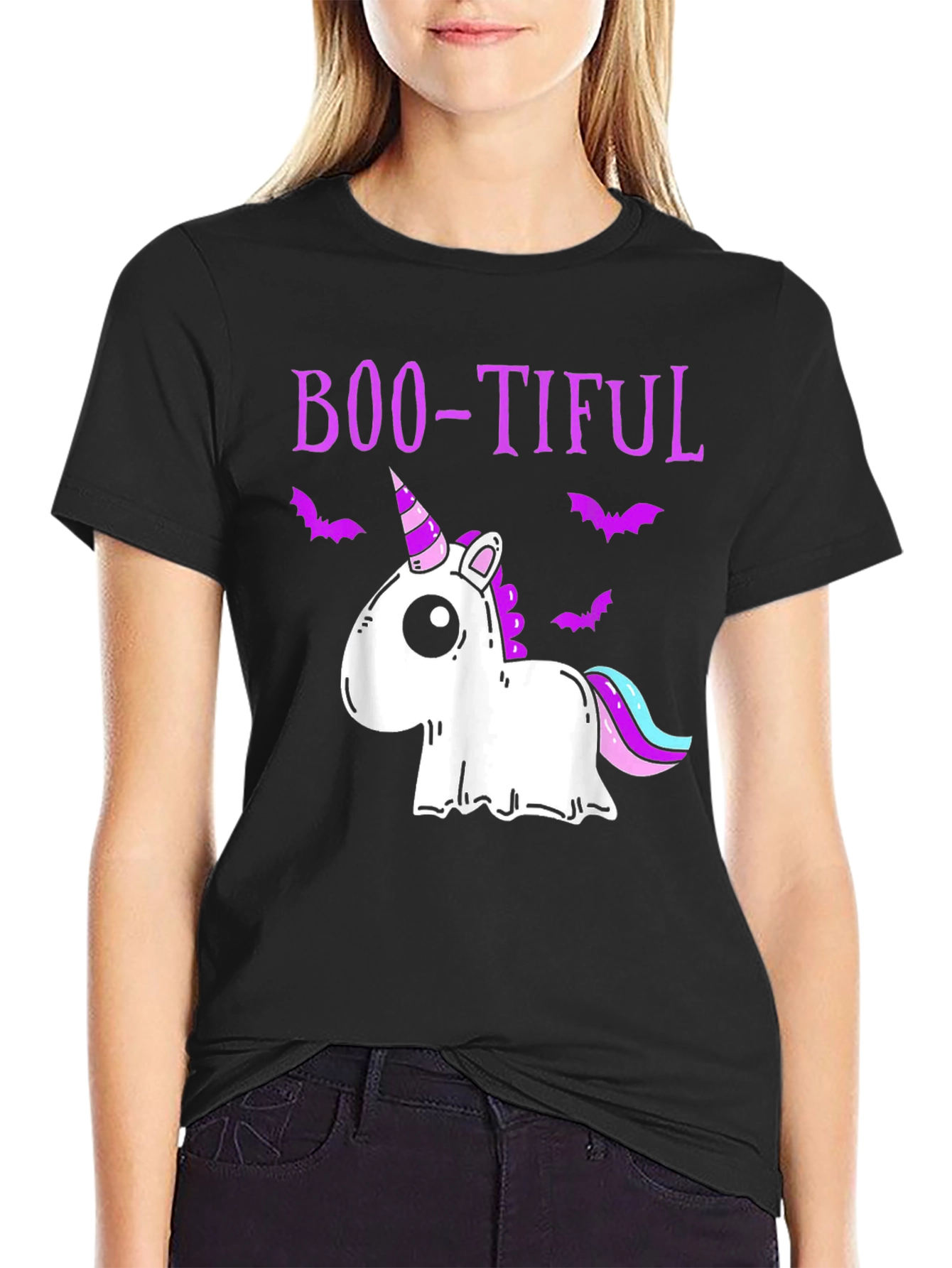 Boo-tiful Ghost Unicorn Halloween T-Shirt