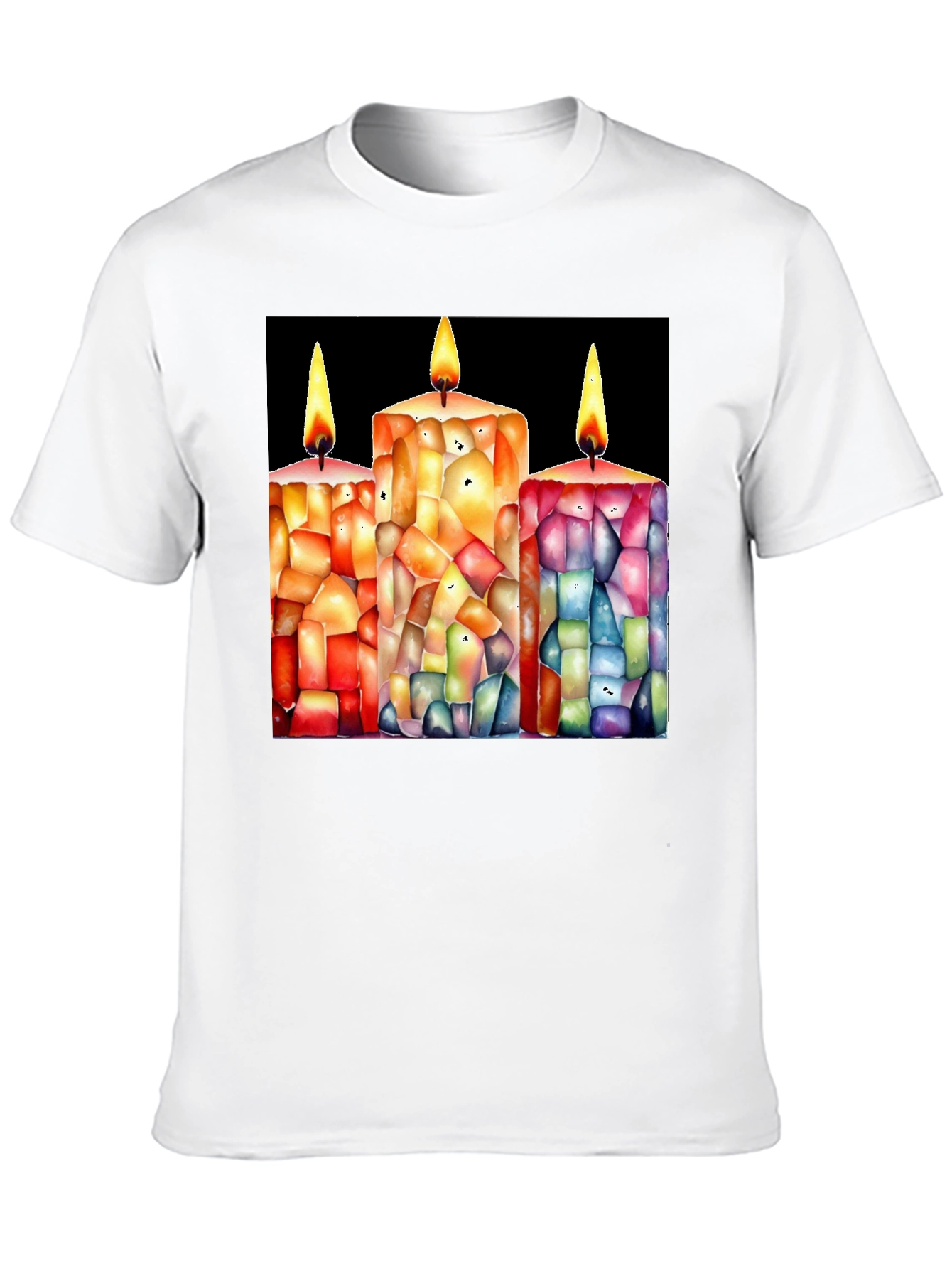 Candle Art Black T-Shirt