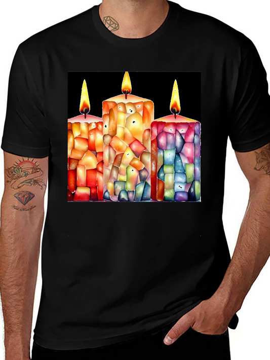 Candle Art Black T-Shirt