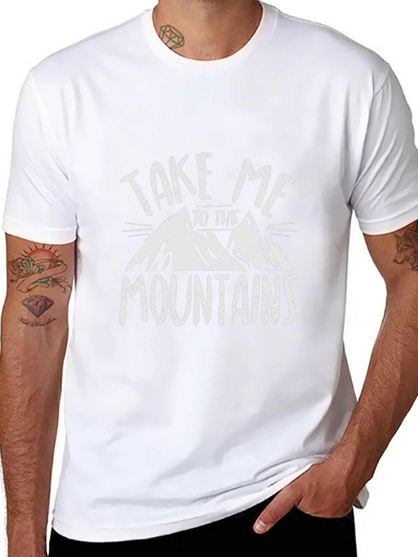Take Me to the Mountains Black Graphic Tee
