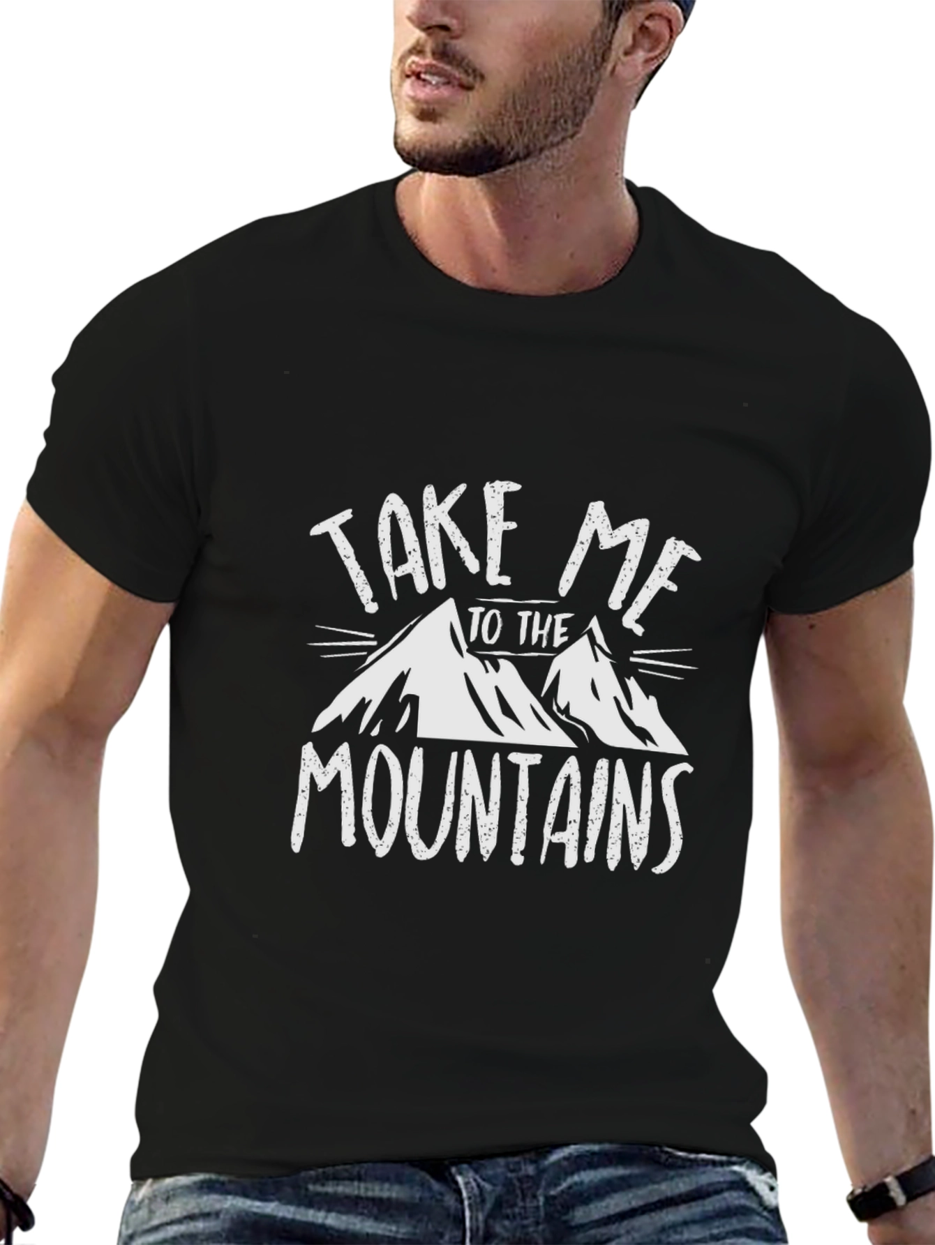 Take Me to the Mountains Black Graphic Tee