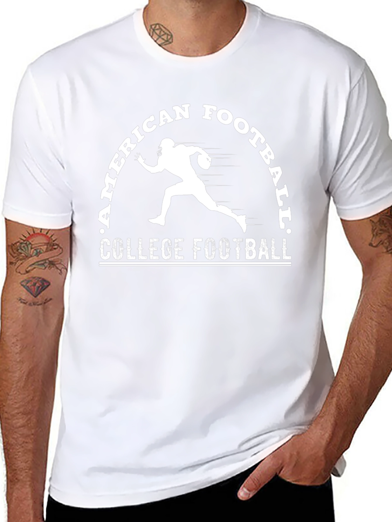 American College Football T-Shirt - Black