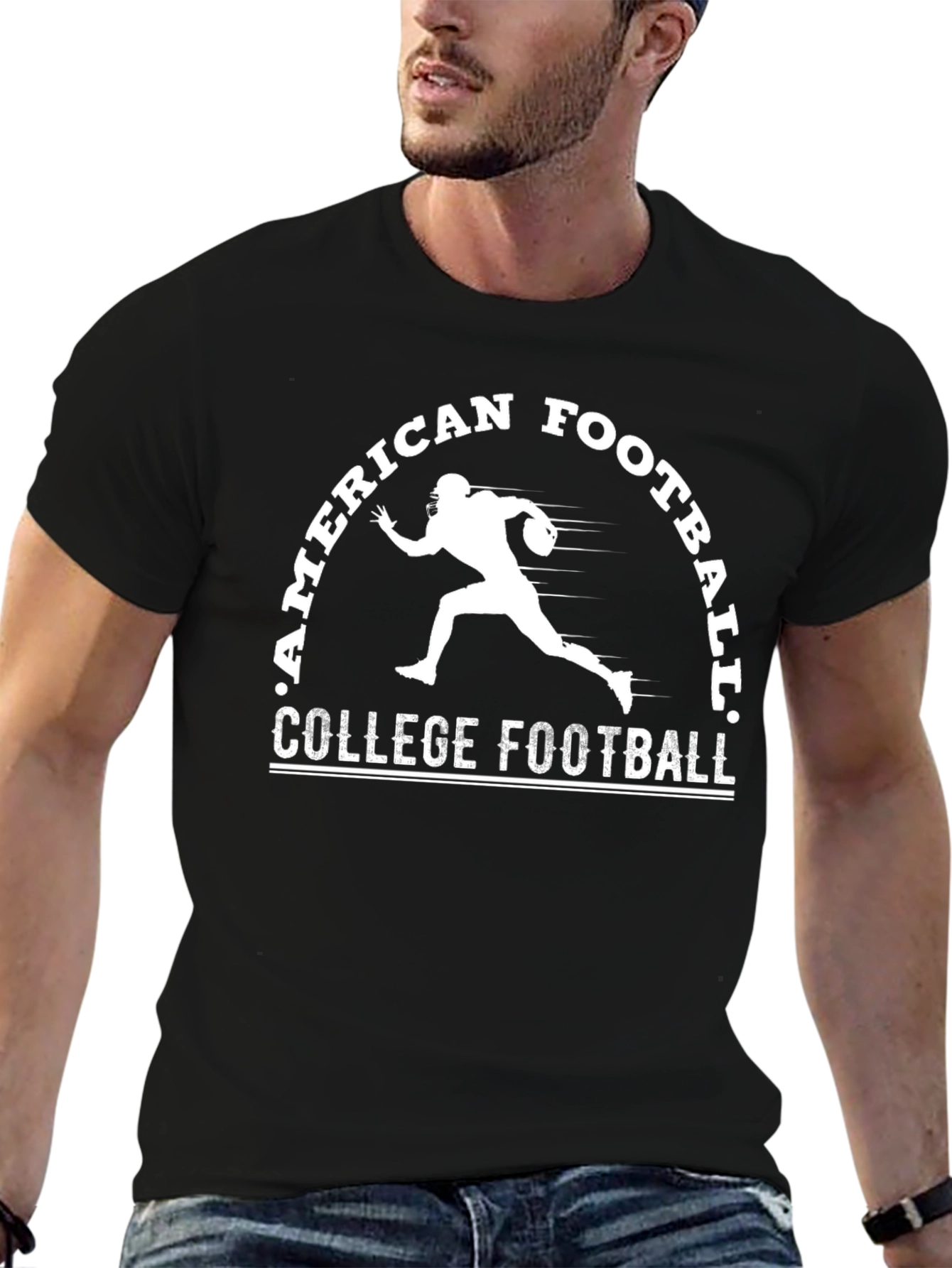 American College Football T-Shirt - Black