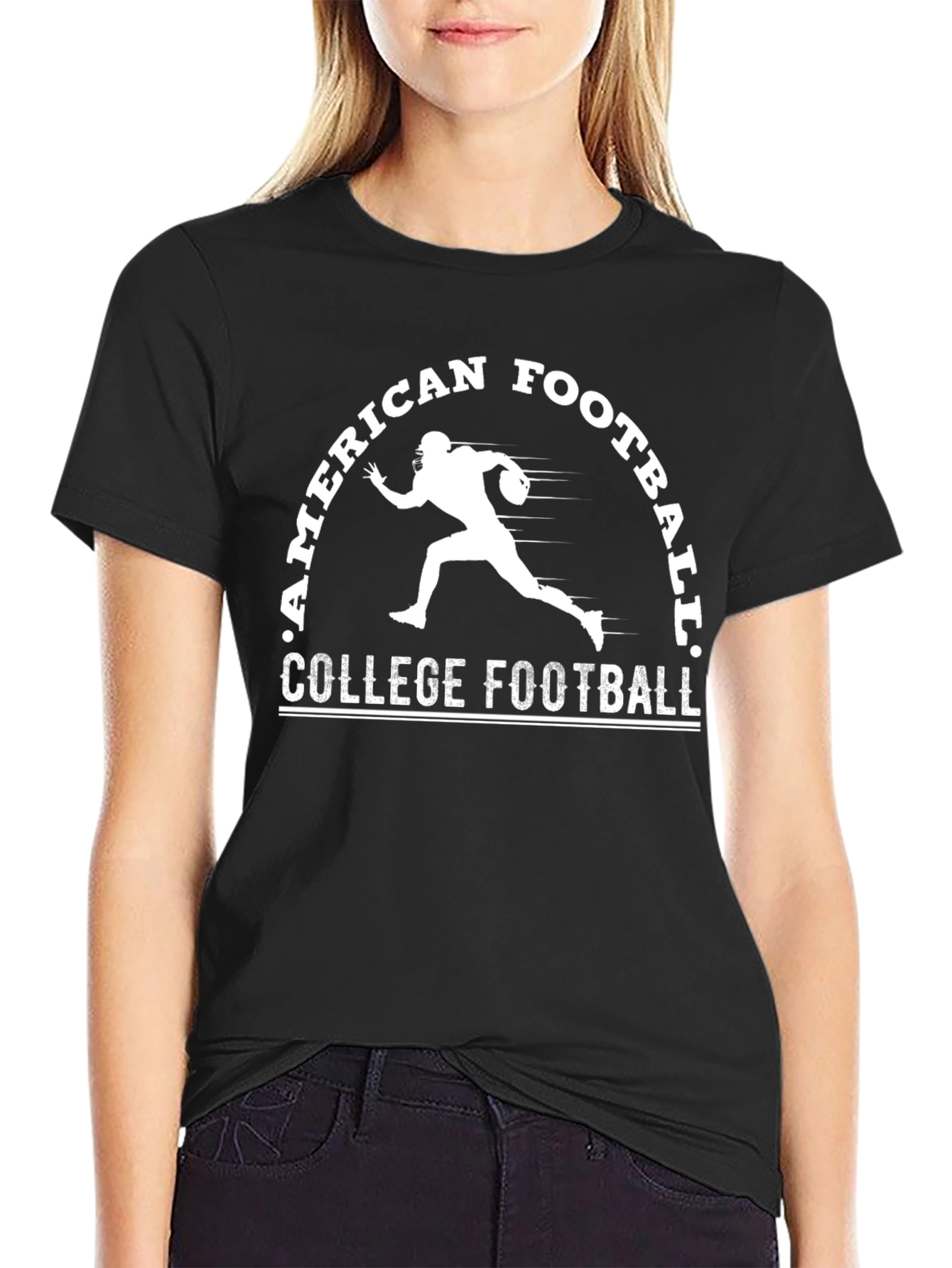 American College Football T-Shirt - Black