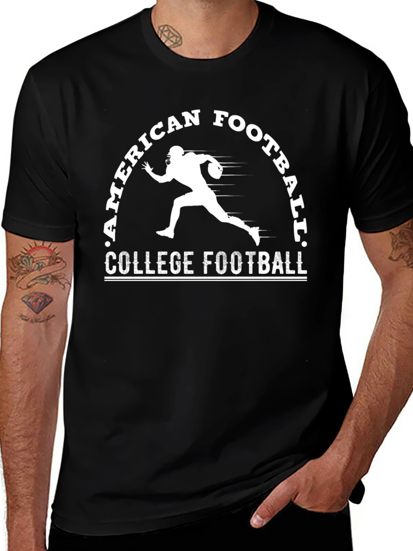 American College Football T-Shirt - Black