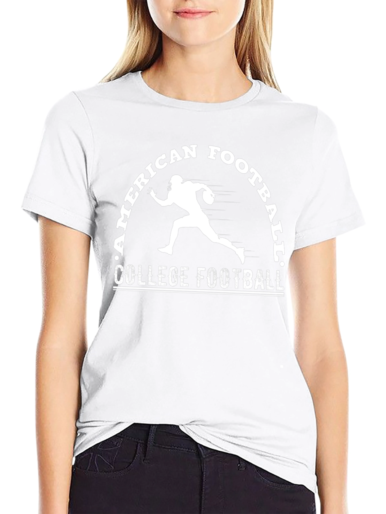 American College Football T-Shirt - Black