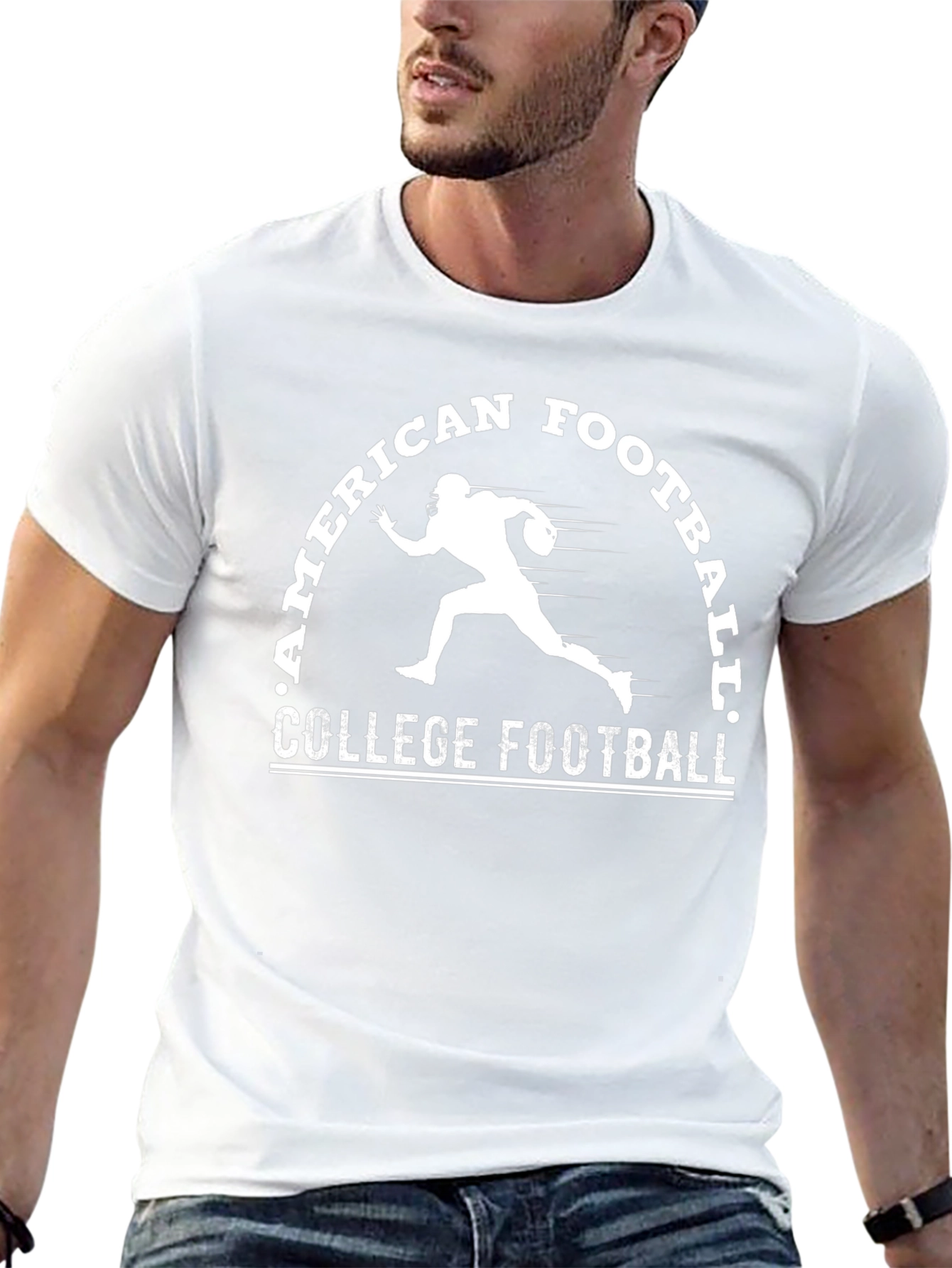 American College Football T-Shirt - Black