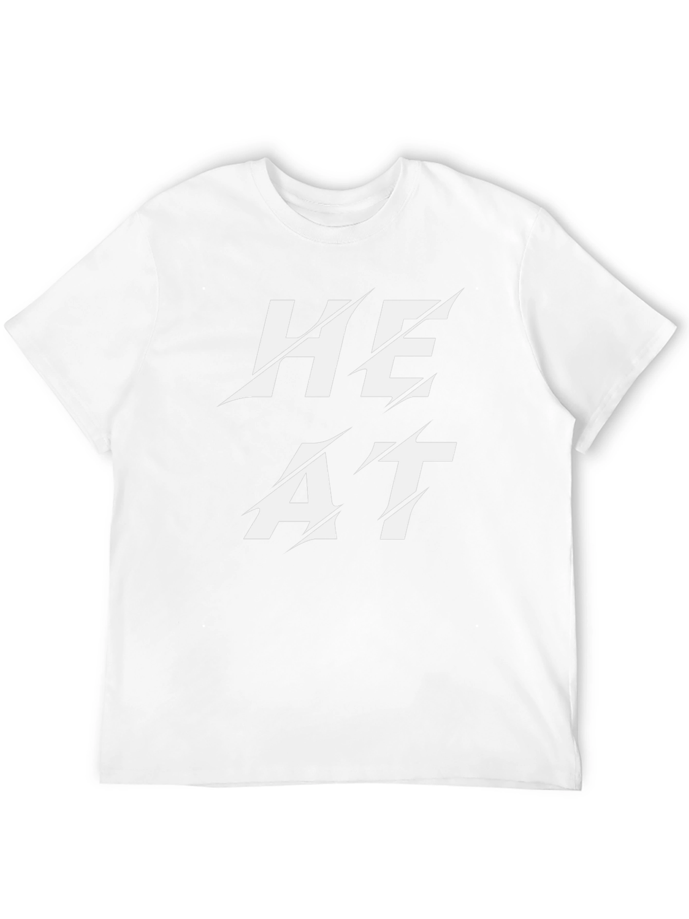 Heat Slashed Text Graphic Black T-Shirt