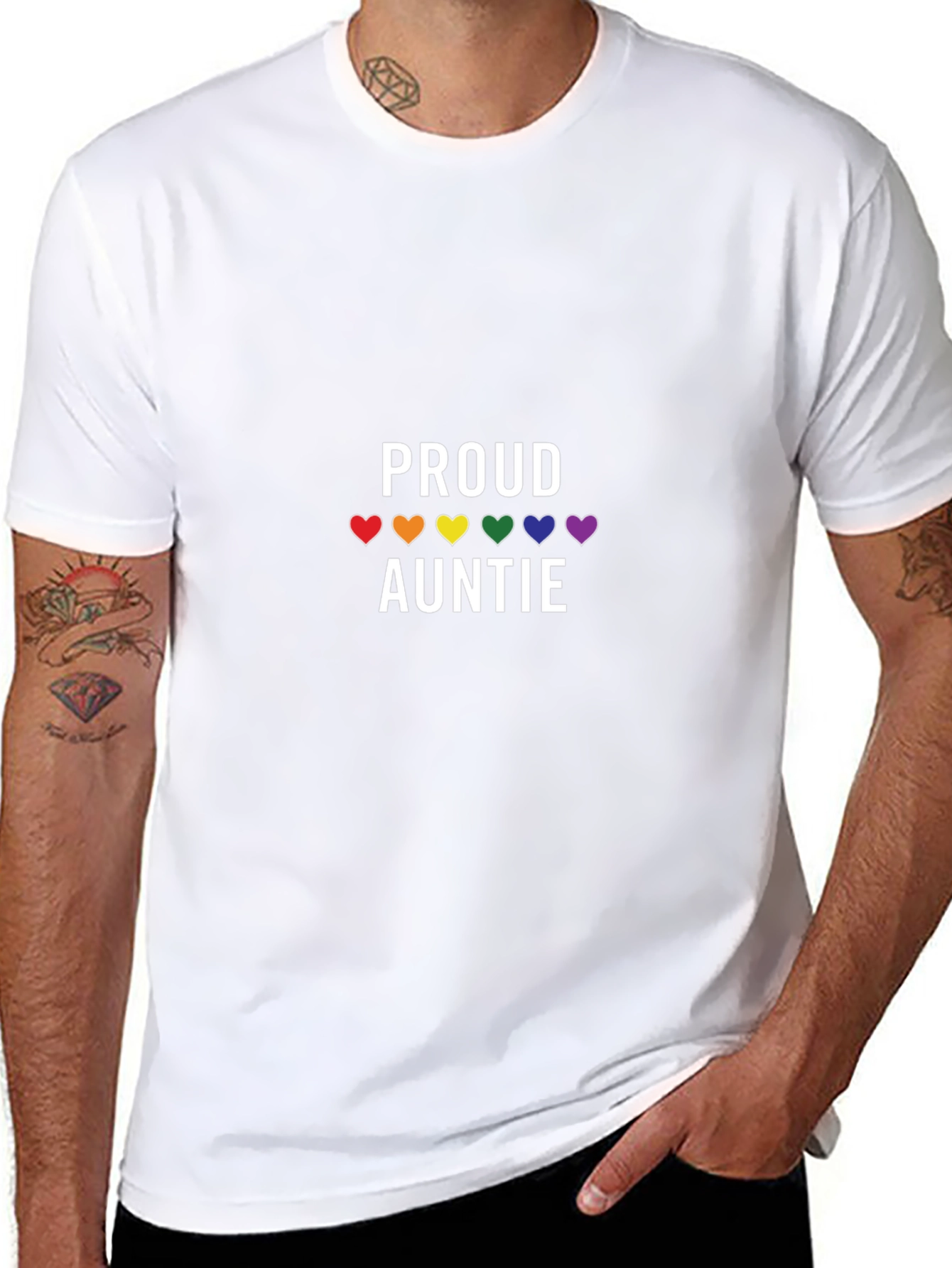Proud Auntie LGBTQ+ Pride T-Shirt