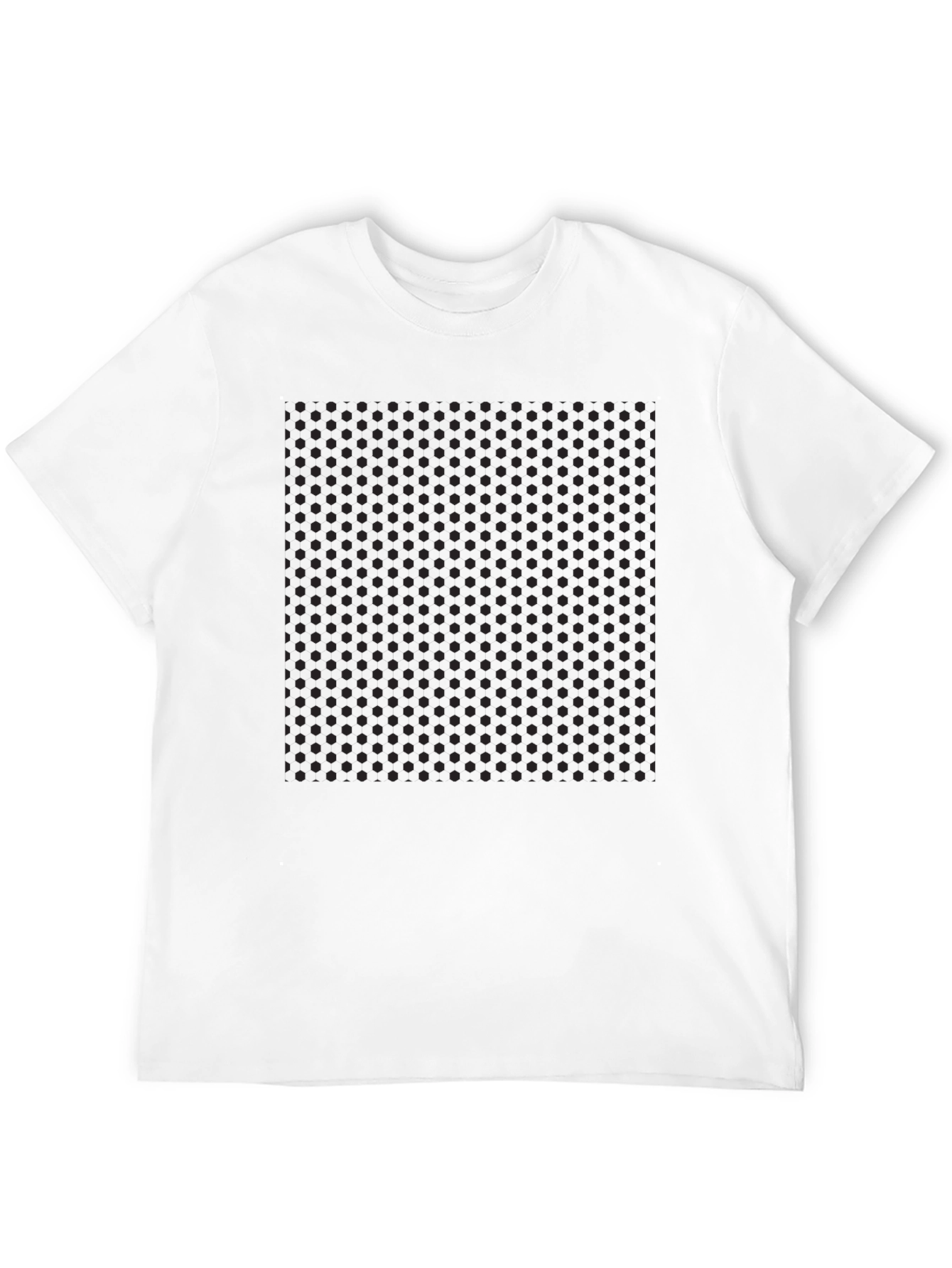 Mens Black Polka Dot Pattern T-Shirt