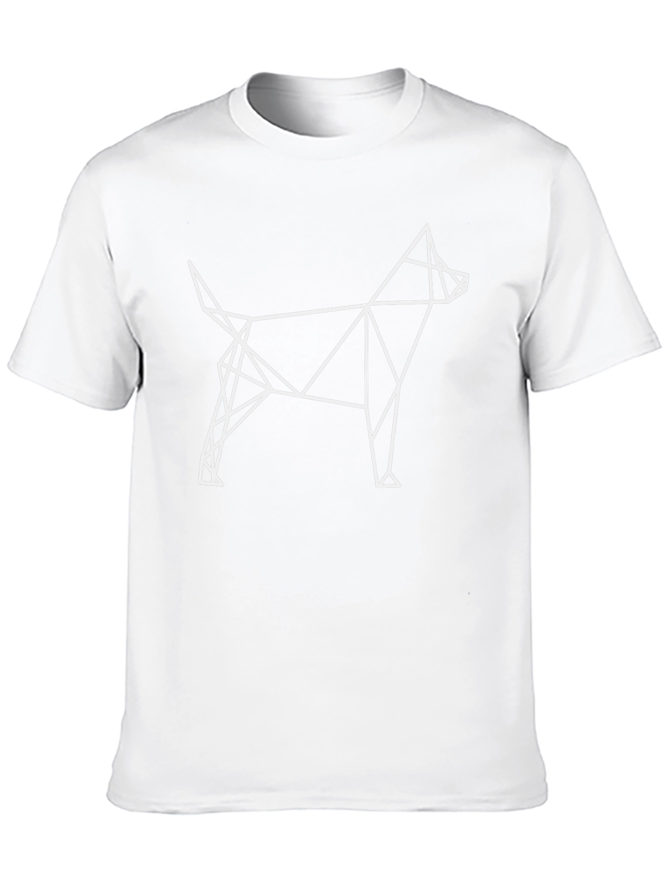 Geometric Dog Graphic Black T-Shirt