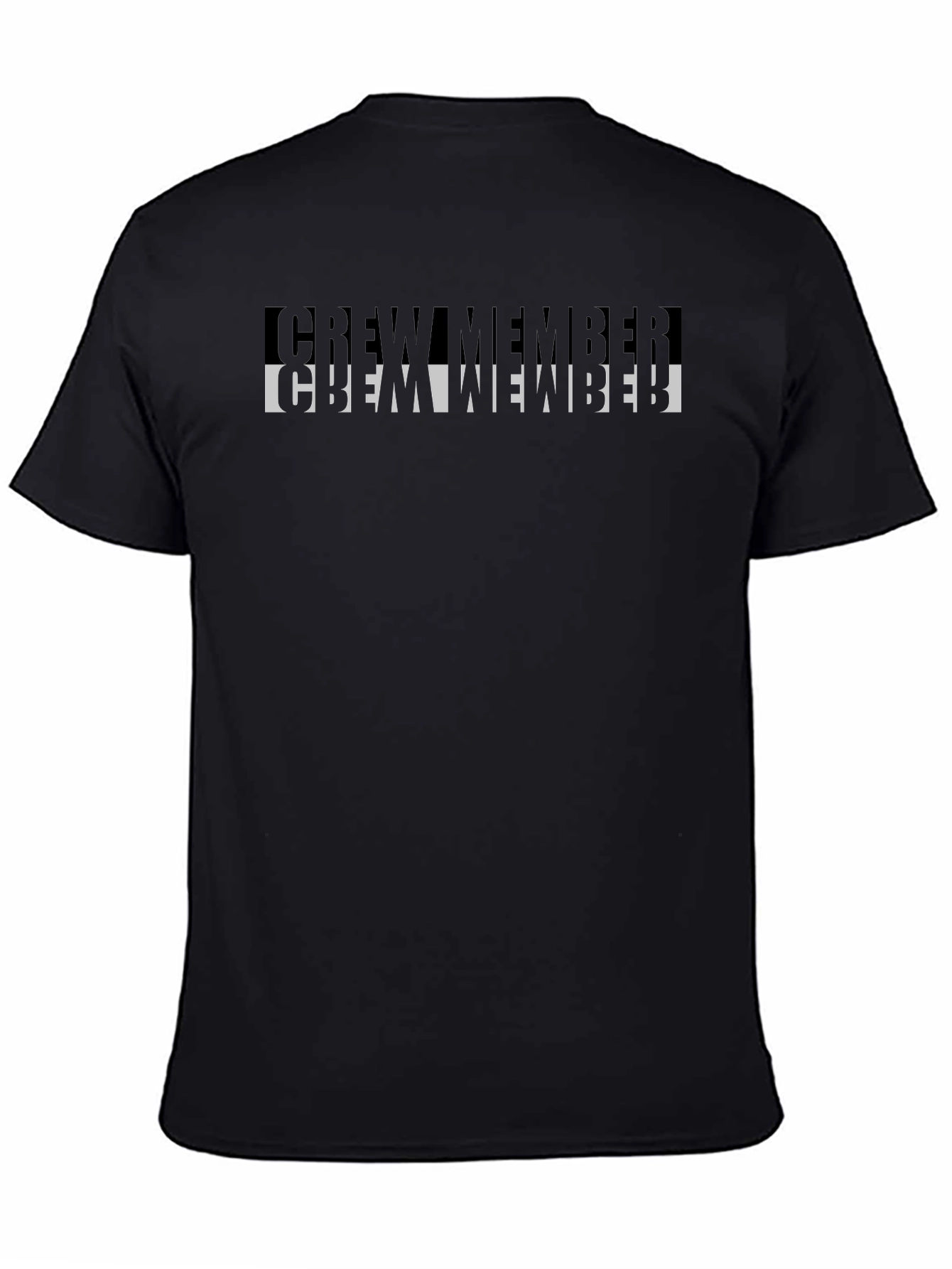 Crew Member Graphic Tee - Black Crew Neck T-Shirt