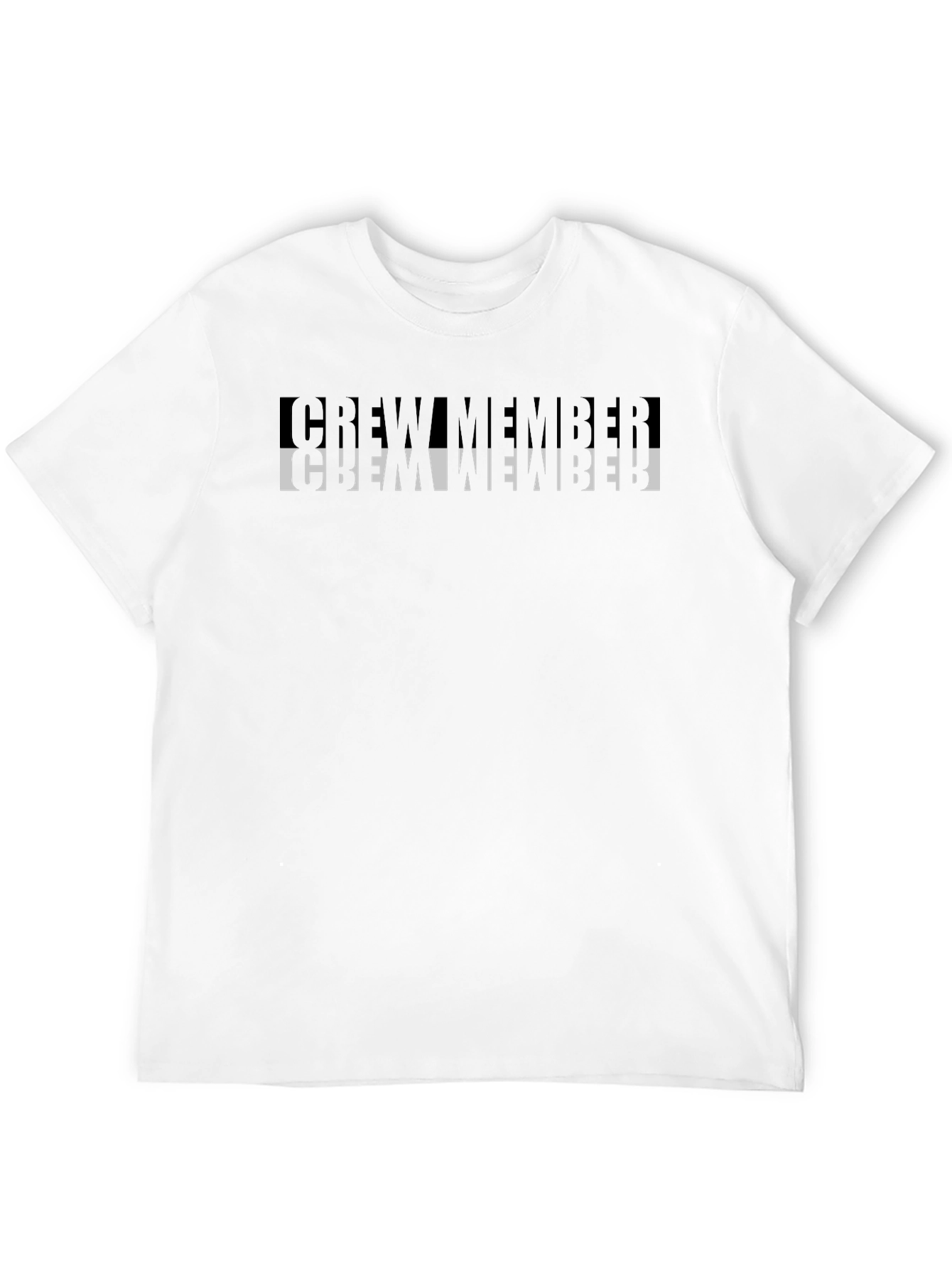Crew Member Graphic Tee - Black Crew Neck T-Shirt