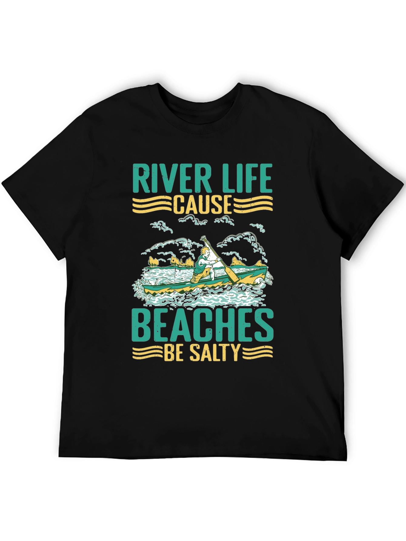 River Life T-Shirt - Beaches Be Salty Graphic Tee