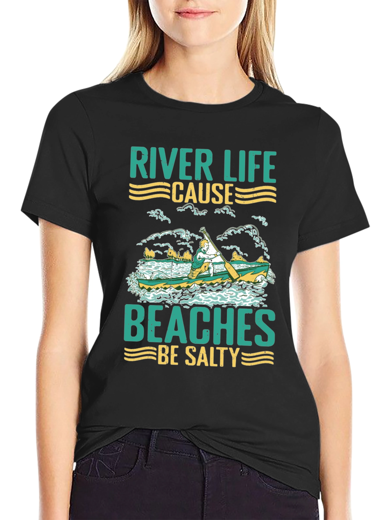 River Life T-Shirt - Beaches Be Salty Graphic Tee