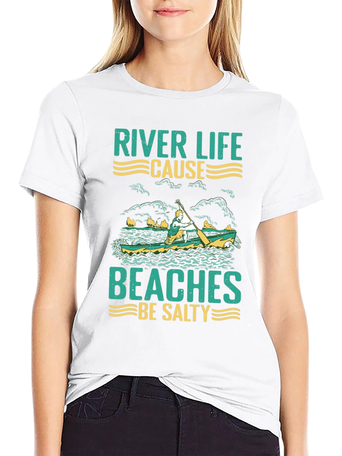River Life T-Shirt - Beaches Be Salty Graphic Tee