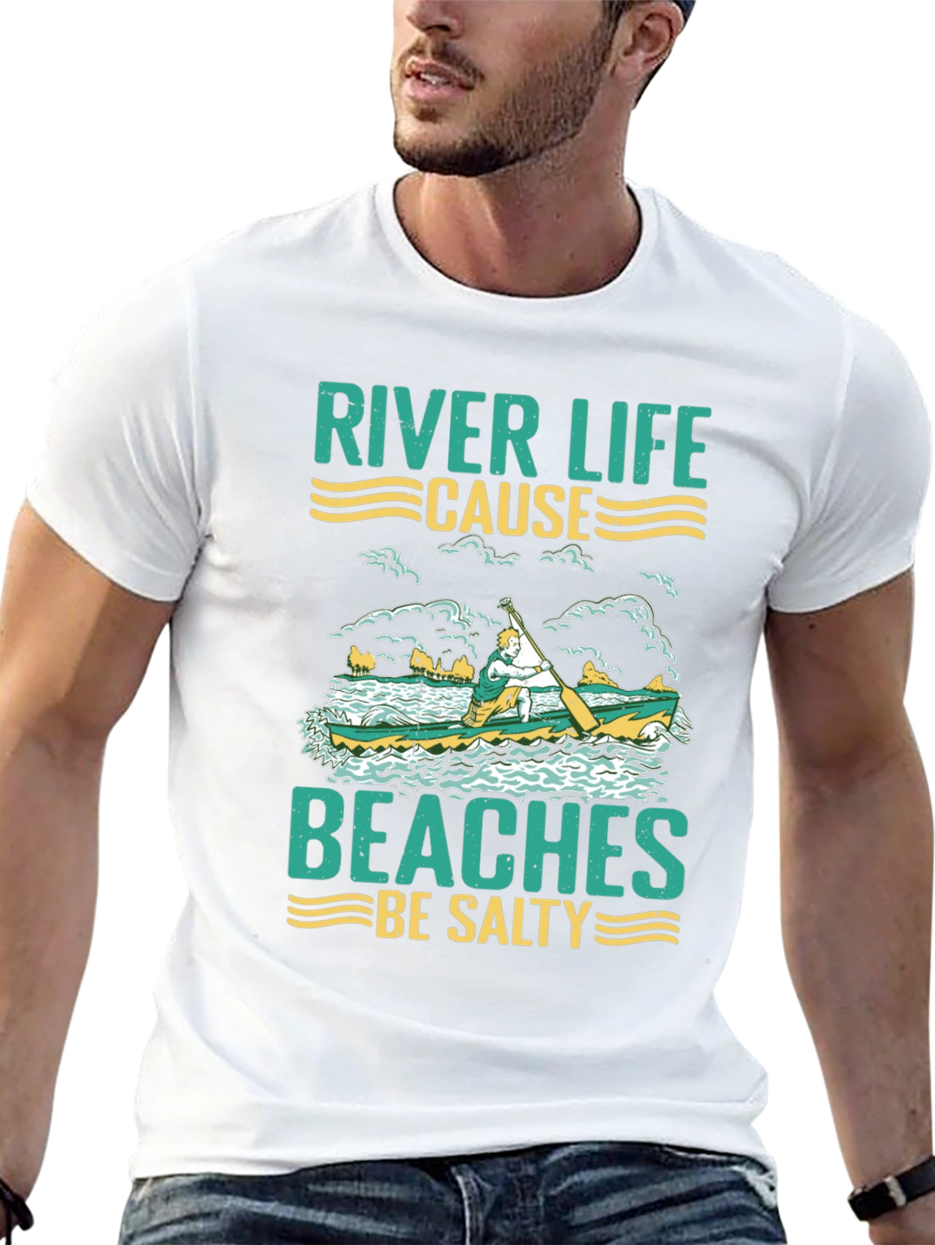 River Life T-Shirt - Beaches Be Salty Graphic Tee
