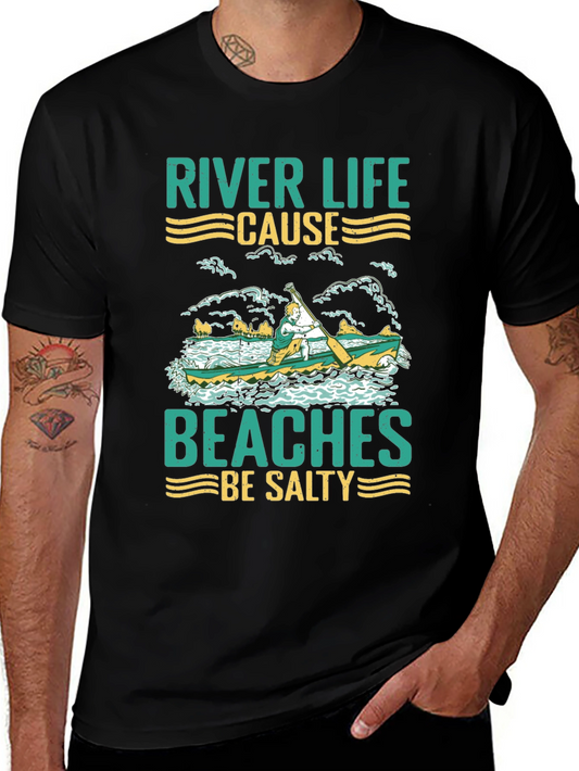 River Life T-Shirt - Beaches Be Salty Graphic Tee