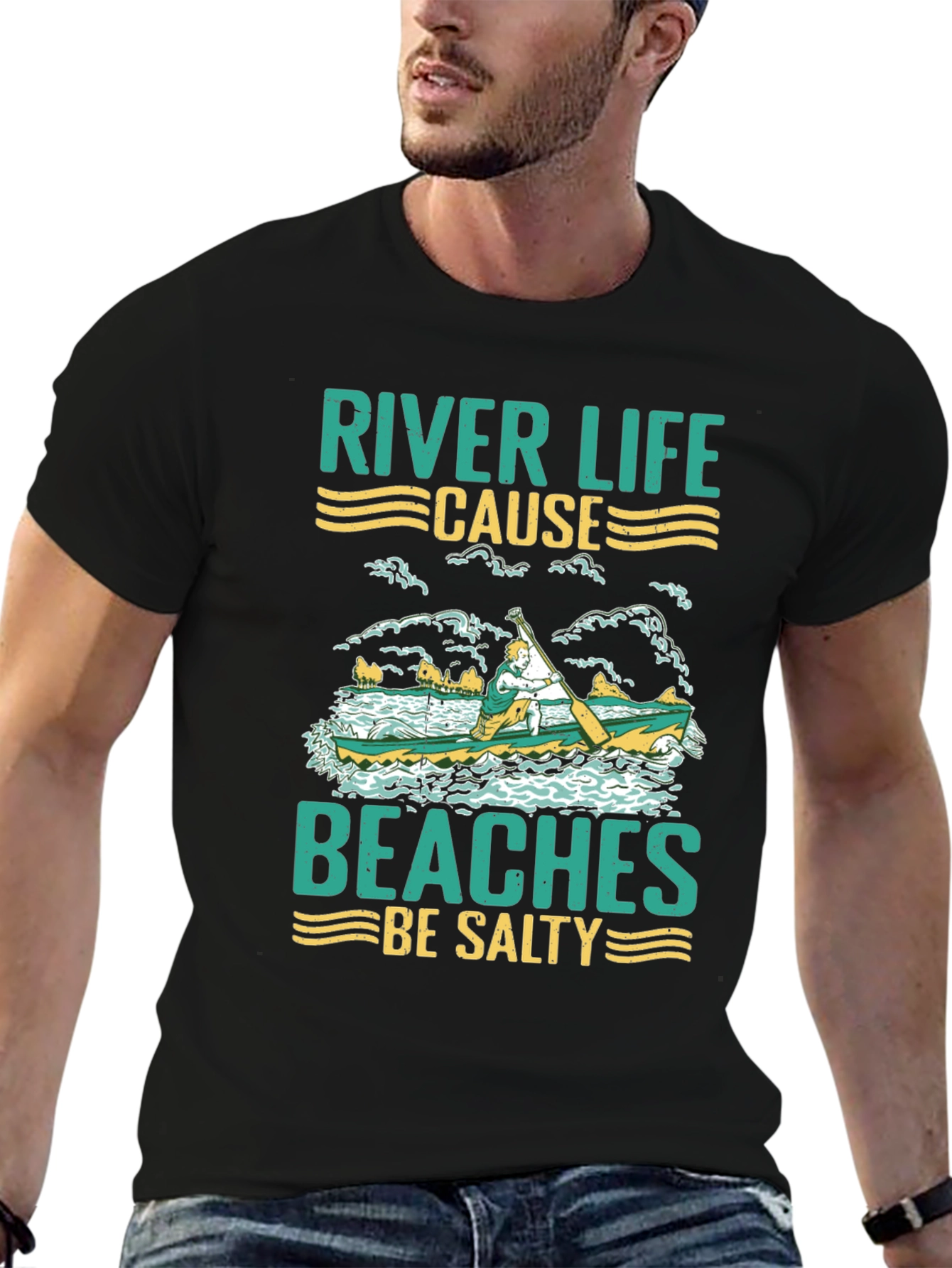 River Life T-Shirt - Beaches Be Salty Graphic Tee