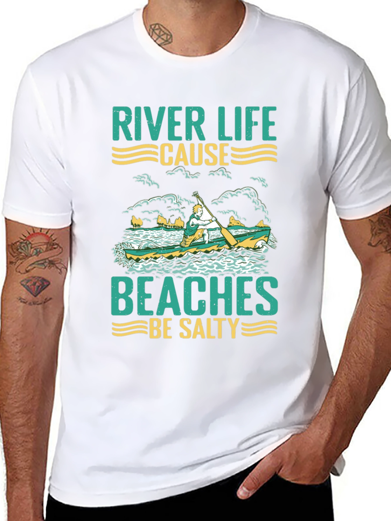 River Life T-Shirt - Beaches Be Salty Graphic Tee