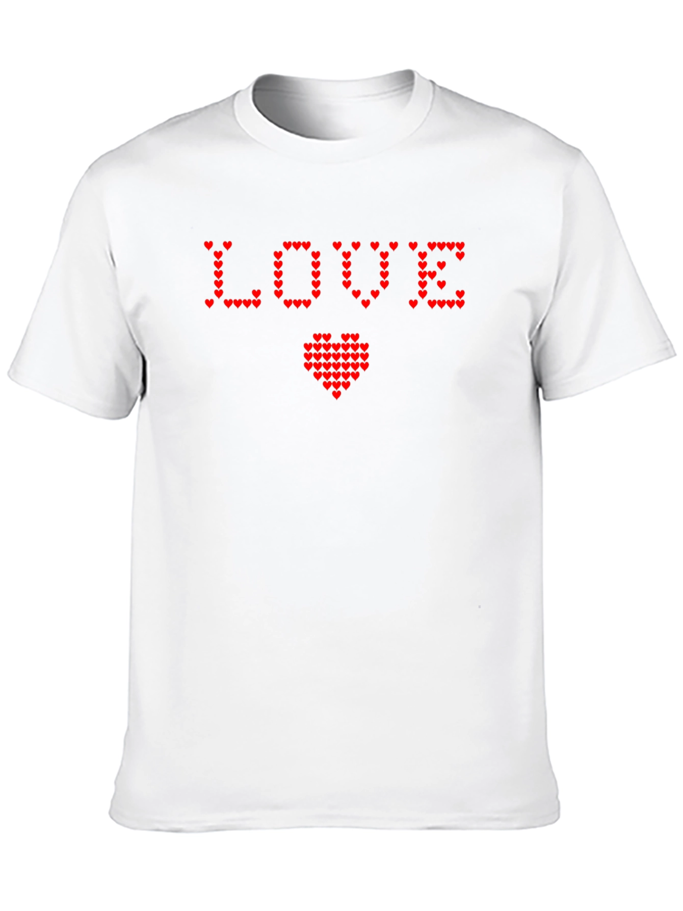 Heart Pixel Love Graphic Tee - Soft Cotton Blend