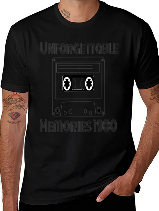 Retro Cassette Tape Memories T-Shirt - Black